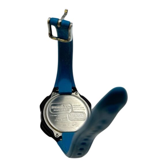 Timex Ironman Triathlon Digital Watch Blue Band 10 Lap WR 100M ( See Des) - Picture 5 of 6